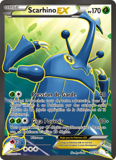 Image de la carte Pokemon Scarhino EX 105/111