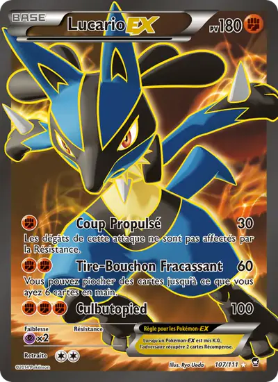 Image de la carte Pokemon Lucario EX 107/111