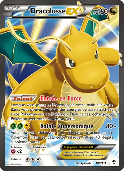 Image de la carte Pokemon Dracolosse EX 108/111