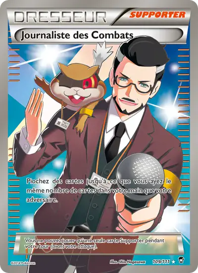 Image de la carte Pokemon Journaliste des Combats 109/111
