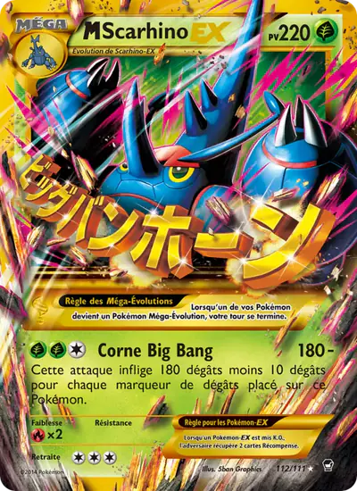 Image de la carte Pokemon M Scarhino EX 112/111