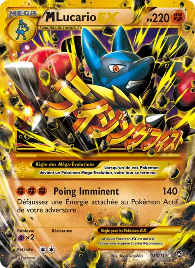 Image de la carte Pokemon M Lucario EX 113/111