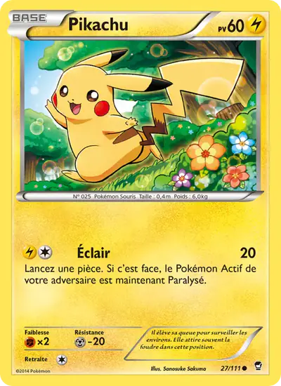 Image de la carte Pokemon Pikachu 27/111