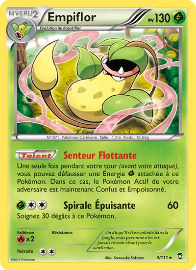 Image de la carte Pokemon Empiflor 3/111