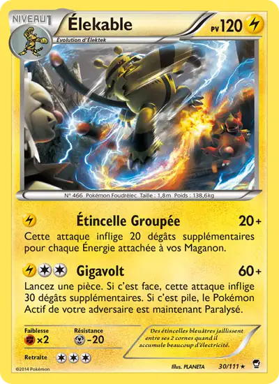 Image de la carte Pokemon Élekable 30/111