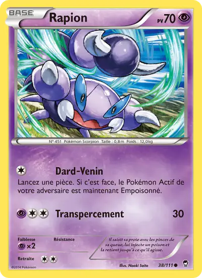 Image de la carte Pokemon Rapion 38/111