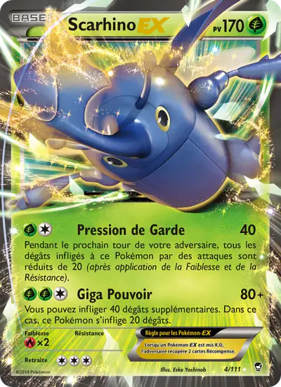Image de la carte Pokemon Scarhino EX 4/111