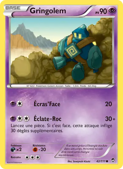 Image de la carte Pokemon Gringolem 42/111