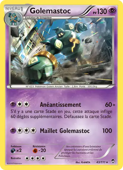 Image de la carte Pokemon Golemastoc 43/111