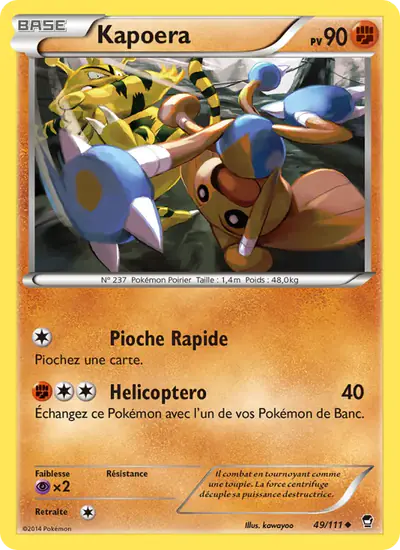 Image de la carte Pokemon Kapoera 49/111