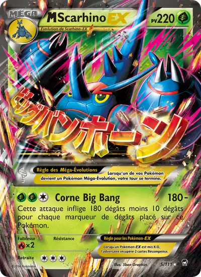 Image de la carte Pokemon M Scarhino EX 5/111