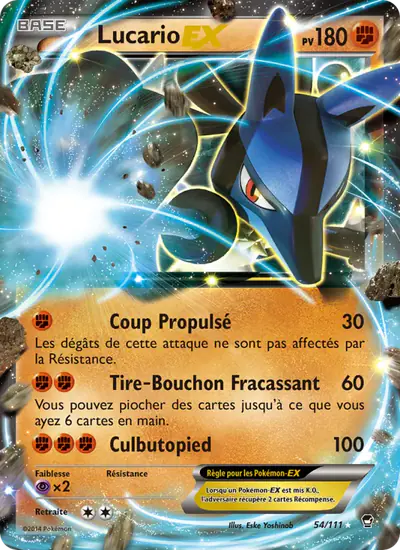 Image de la carte Pokemon Lucario EX 54/111