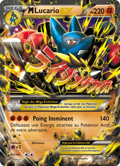 Image de la carte Pokemon M Lucario EX 55/111