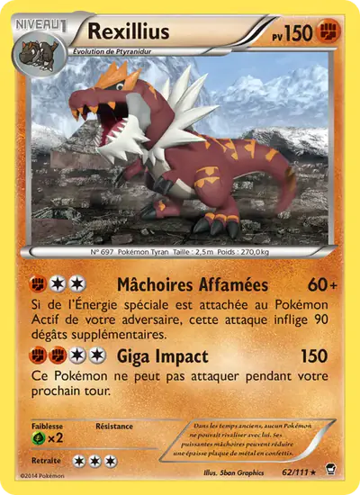 Image de la carte Pokemon Rexillius 62/111