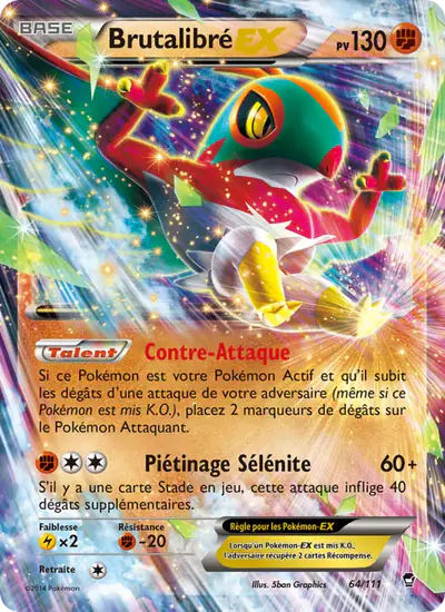 Image de la carte Pokemon Brutalibré EX 64/111
