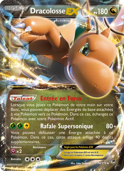 Image de la carte Pokemon Dracolosse EX 74/111