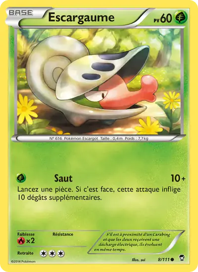 Image de la carte Pokemon Escargaume 8/111