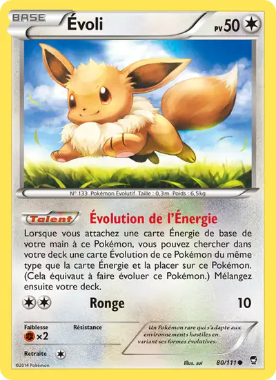 Image de la carte Pokemon Évoli 80/111