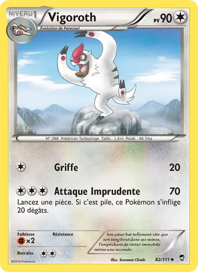 Image de la carte Pokemon Vigoroth 82/111