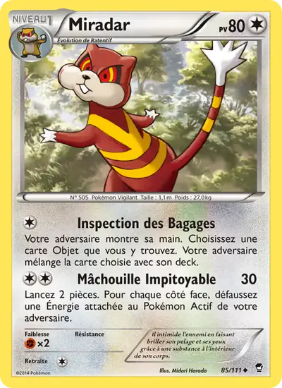 Image de la carte Pokemon Miradar 85/111