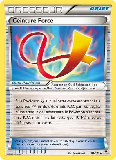 Image de la carte Pokemon Ceinture Force 91/111