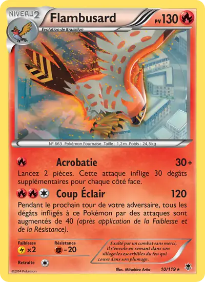 Image de la carte Pokemon Flambusard 10/119