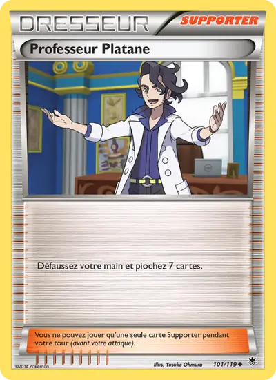 Image de la carte Pokemon Professeur Platane 101/119