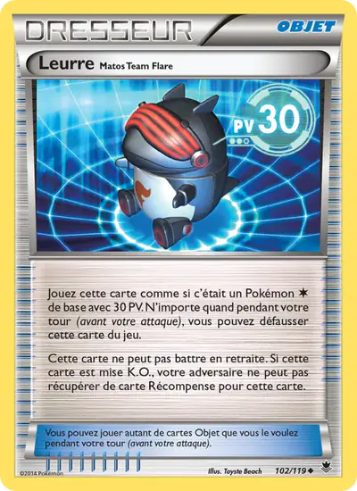 Image de la carte Pokemon Leurre Matos Team Flare 102/119