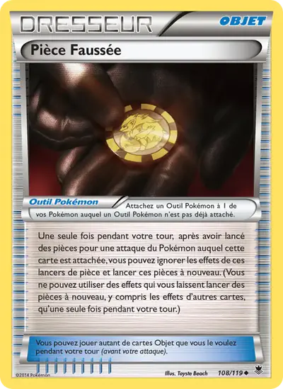 Image de la carte Pokemon Pièce Faussée 108/119