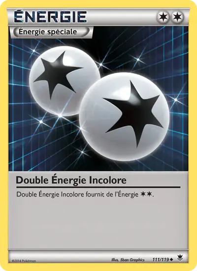 Image de la carte Pokemon Double Énergie Incolore 111/119