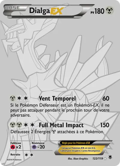 Image de la carte Pokemon Dialga EX 122/119