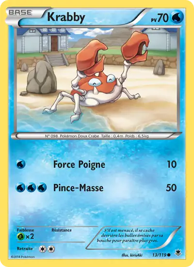 Image de la carte Pokemon Krabby 13/119