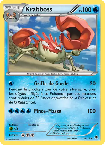 Image de la carte Pokemon Krabboss 14/119