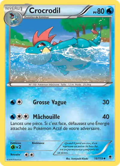 Image de la carte Pokemon Crocrodil 16/119