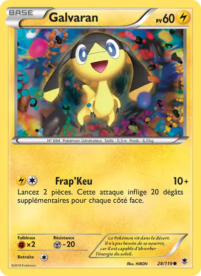 Image de la carte Pokemon Galvaran 28/119