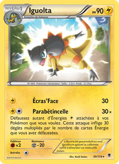 Image de la carte Pokemon Iguolta 30/119