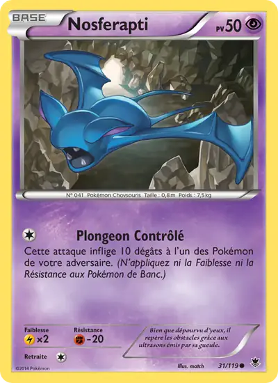 Image de la carte Pokemon Nosferapti 31/119