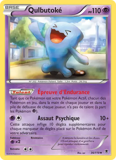 Image de la carte Pokemon Qulbutoké 36/119