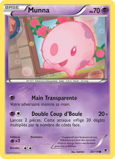Image de la carte Pokemon Munna 39/119