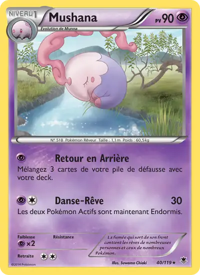 Image de la carte Pokemon Mushana 40/119