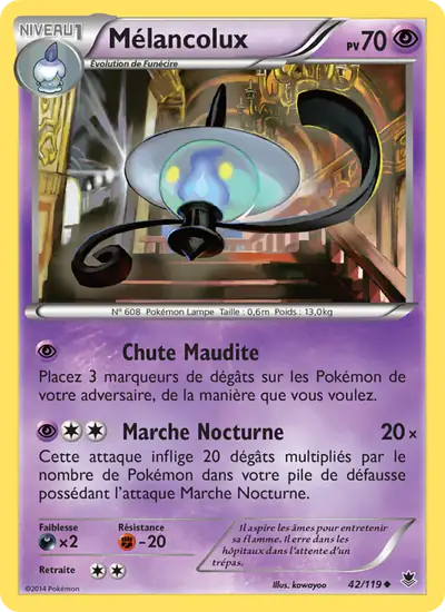 Image de la carte Pokemon Mélancolux 42/119