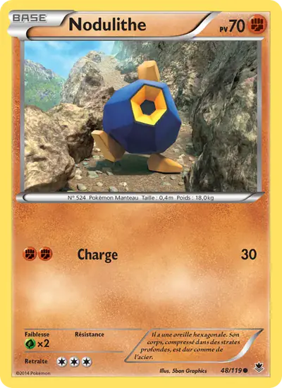 Image de la carte Pokemon Nodulithe 48/119