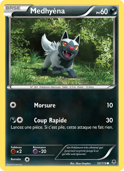 Image de la carte Pokemon Medhyèna 53/119