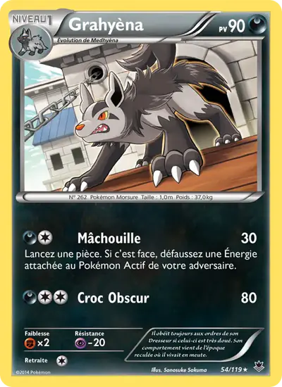 Image de la carte Pokemon Grahyèna 54/119