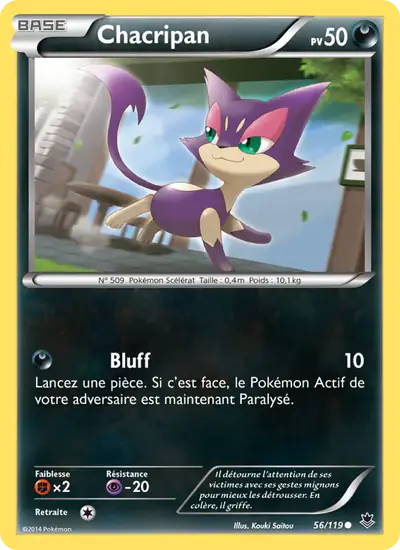 Image de la carte Pokemon Chacripan 56/119