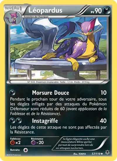 Image de la carte Pokemon Léopardus 57/119