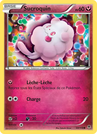 Image de la carte Pokemon Sucroquin 68/119