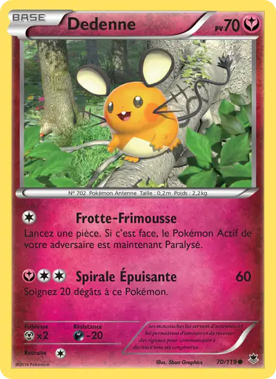 Image de la carte Pokemon Dedenne 70/119