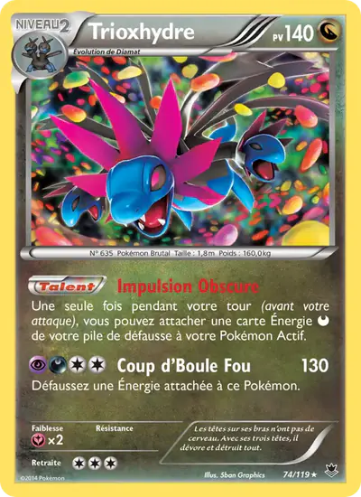 Image de la carte Pokemon Trioxhydre 74/119