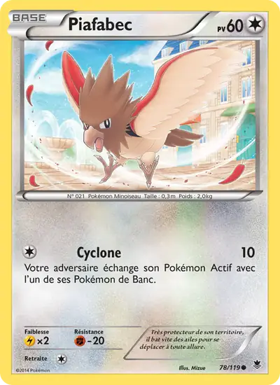 Image de la carte Pokemon Piafabec 78/119